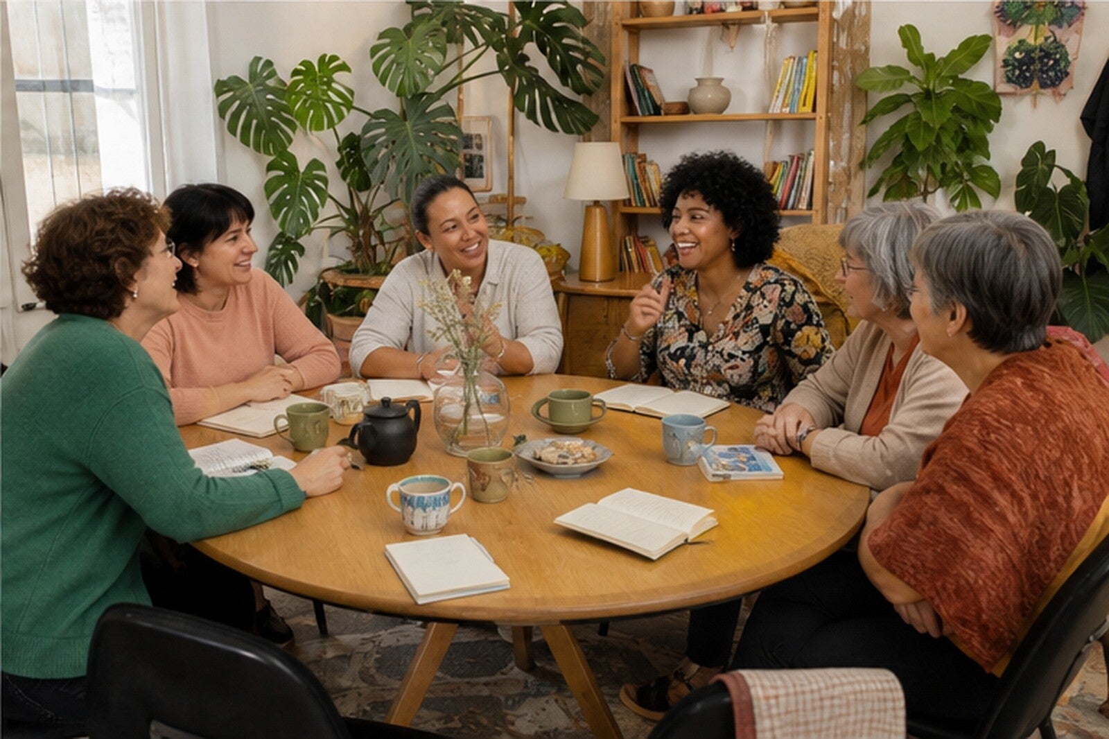 Grupo de mujeres comparte un encuentro