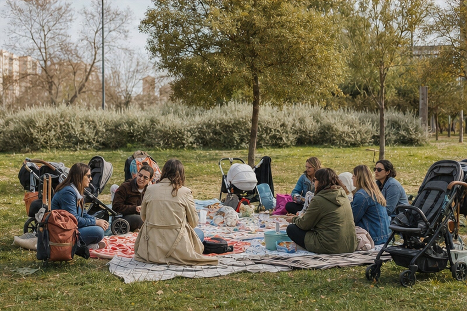 Familias compartiendo un encuentro