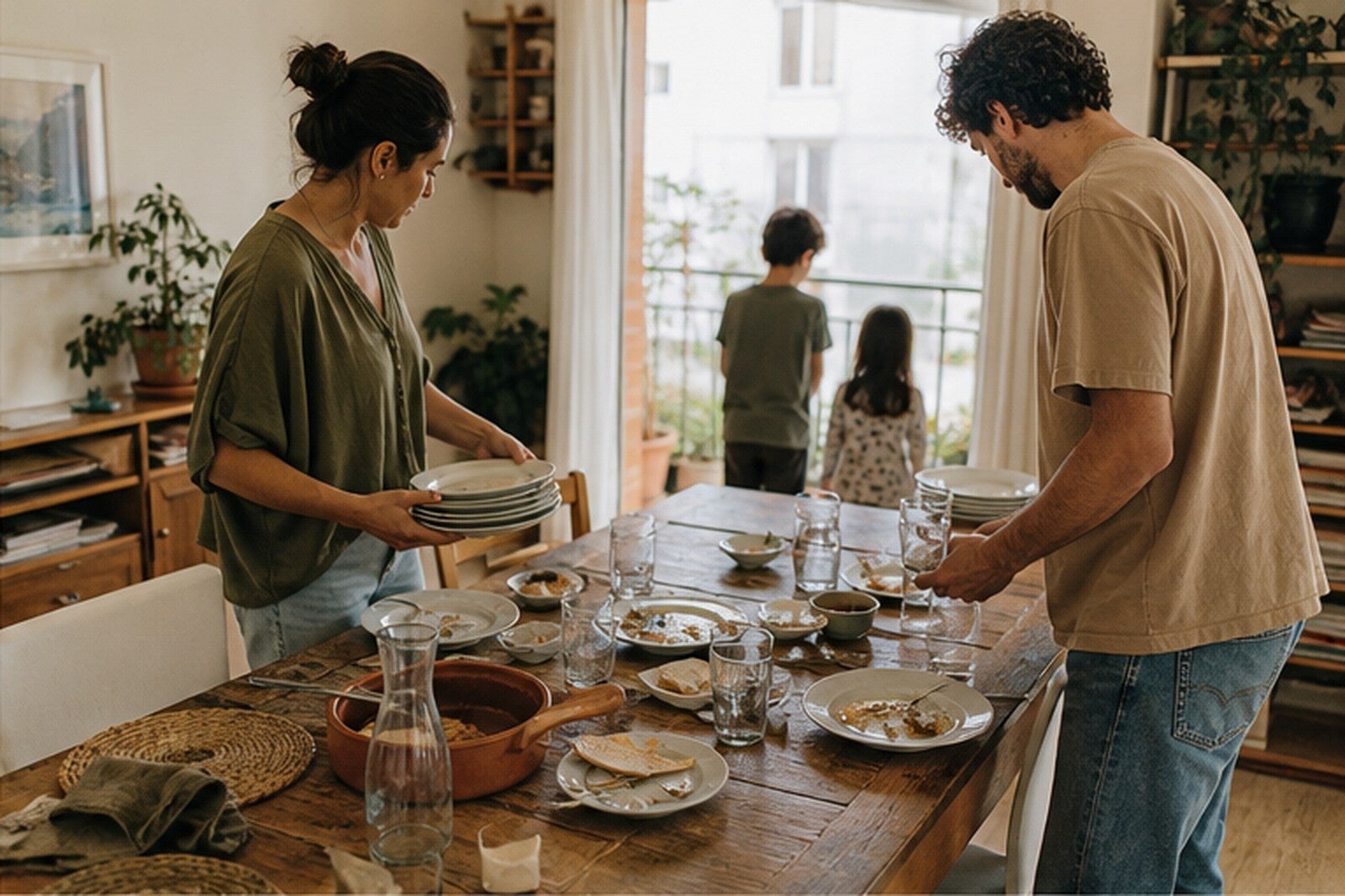 Familia compartiendo tiempo