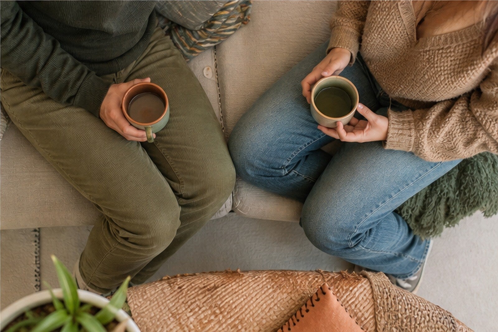 Una pareja comparte un momento de intimidad y cuidado