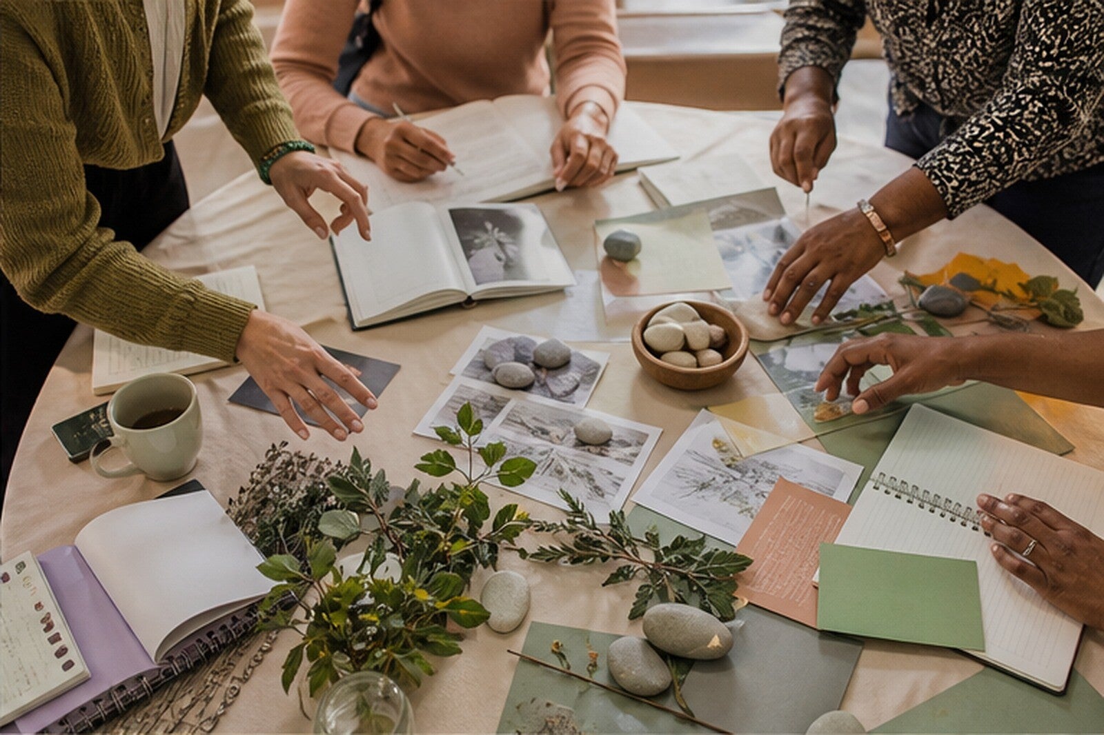 Personas compartiendo recursos