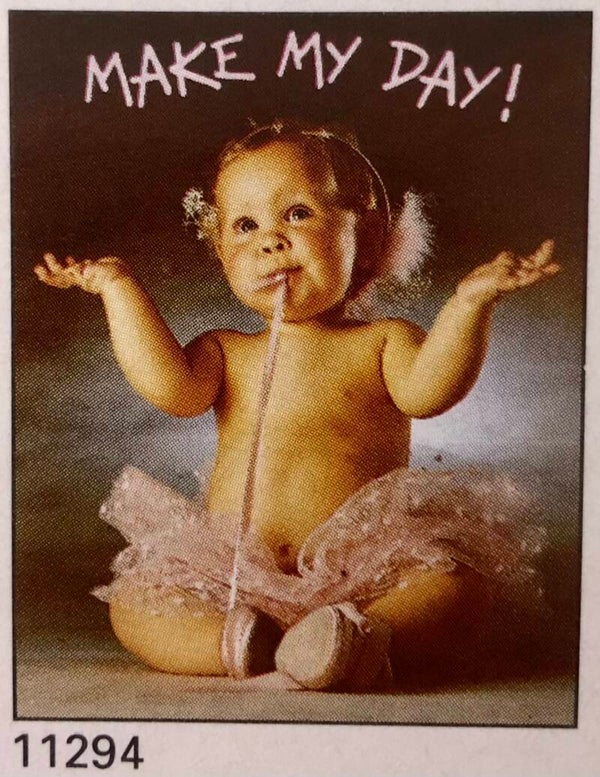 Verkerke Midi Poster Tom Arma	Make my day Ballerina Baby 40 cm x 50 cm Poster Weihnachtsgeschenk vintage NOS