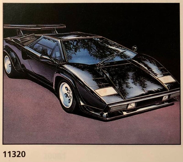 Verkerke Midi Poster Garry Walton at Meiklejohn Agency	Lamborgini Countach schwarz  40 cm x 50 cm Poster Weihnachtsgeschenk vintage NOS Landmark stock exchange