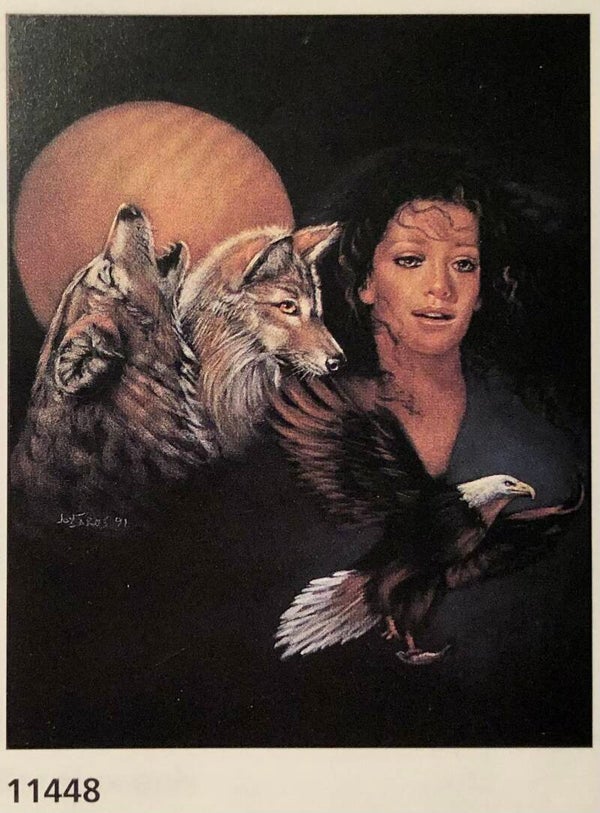 Verkerke Midi Poster Joy Caros	Wolves   40 cm x 50 cm Poster Weihnachtsgeschenk vintage Wolf Wölfe