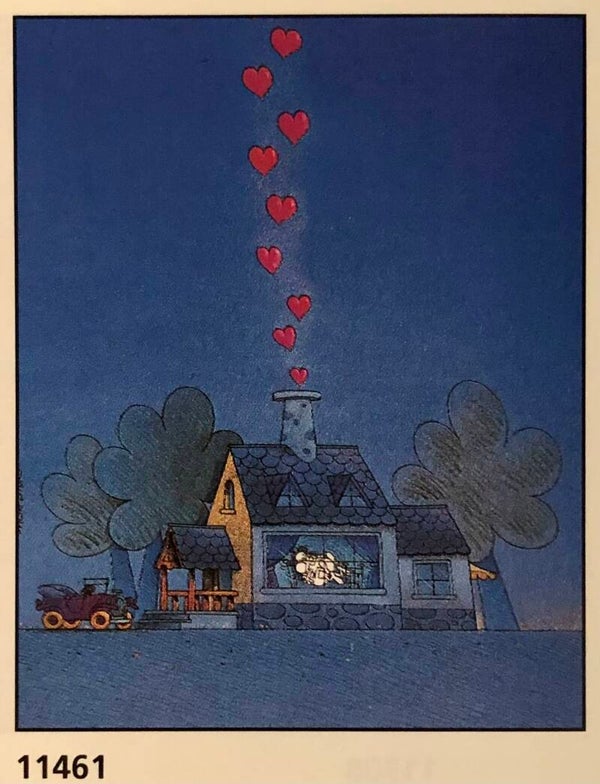 Verkerke Midi Poster Mordillo	Happy hearts  40 cm x 50 cm Poster Weihnachtsgeschenk vintage Herzen