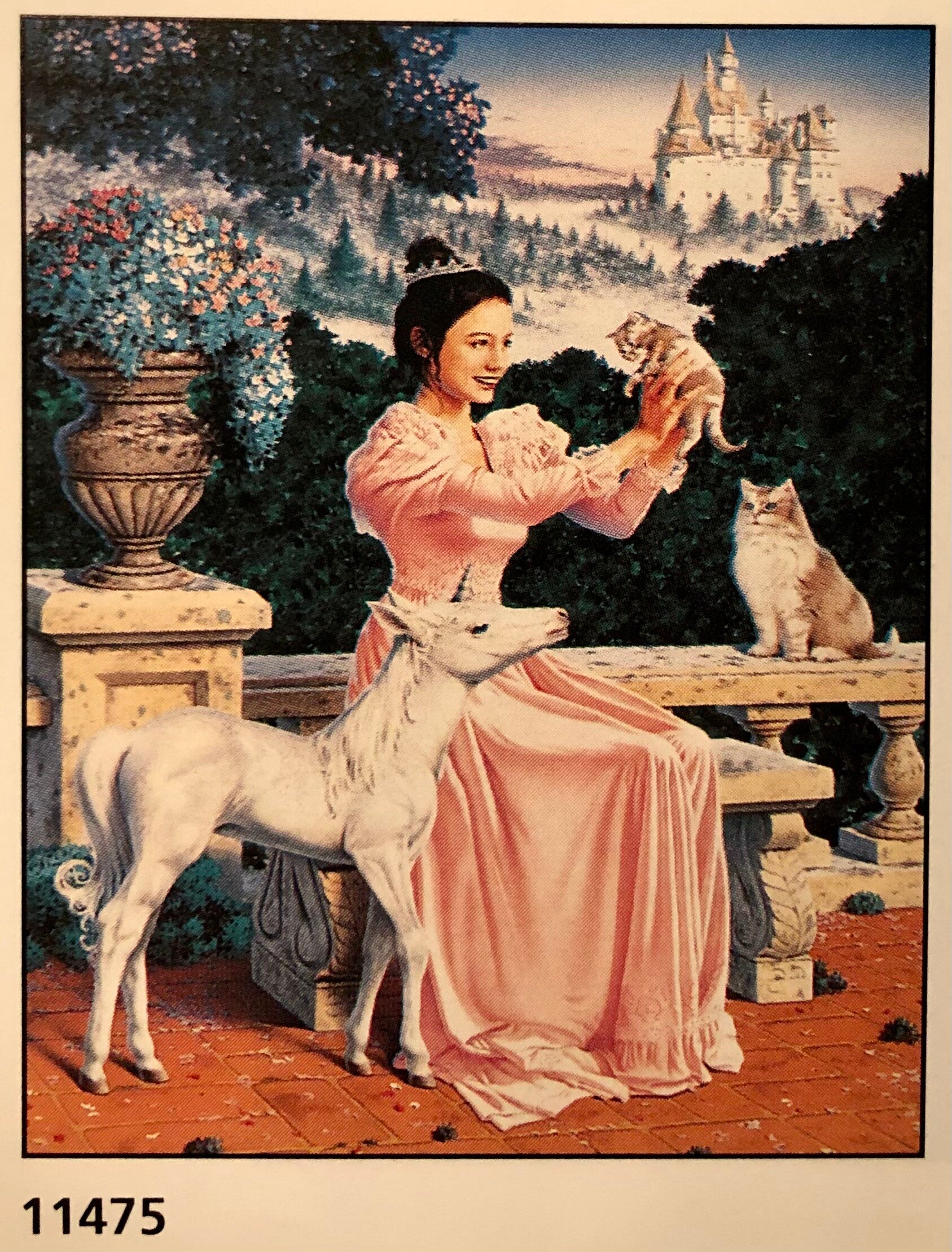 Verkerke Midi Poster 11475	Art resource ltd London	Unicorn Princess  40 cm x 50 cm Poster Weihnachtsgeschenk vintage Einhorn Prinzessin wie Aschenputtel Märchen Märchenprinzessin