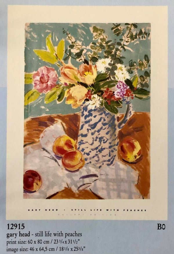 Verkerke Gary Hat	Still live with peaches Kunstdruck 80 x 60 cm Poster 90er Jahre
