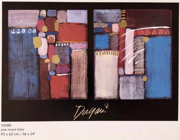 90er Jahre Ann Dergara	Abstract on black 62 cm x 93 cm