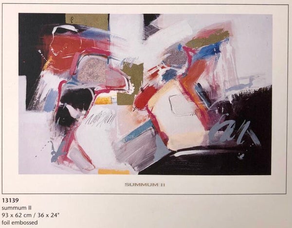 90er Jahre Kunstdruck Summum II 93 cm x 62 cm Goldfoliendruck