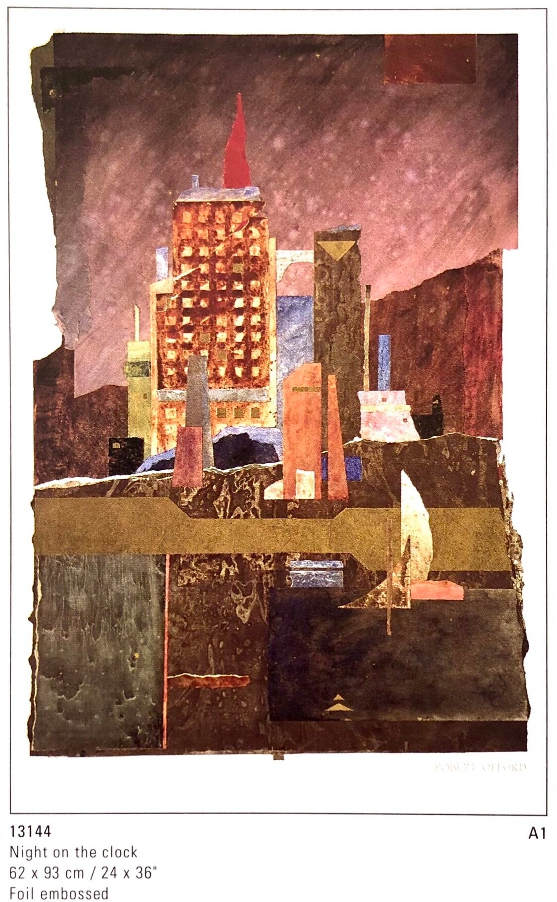 Verkerke Robert Offord	Night on the clock  93 x 62 cm Poster 90er Jahre Art