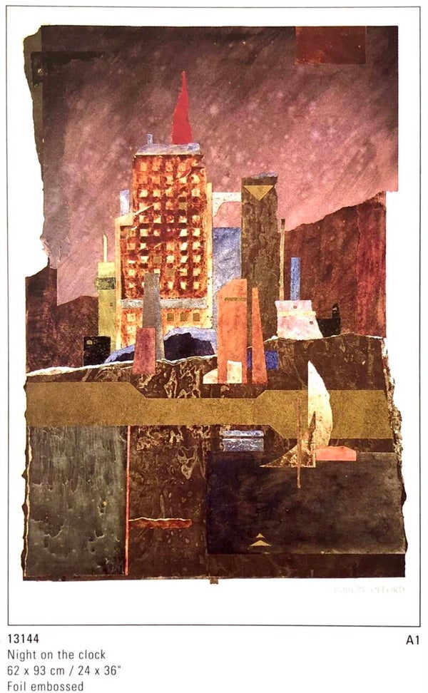Verkerke Robert Offord	Night on the clock  93 x 62 cm Poster 90er Jahre Art