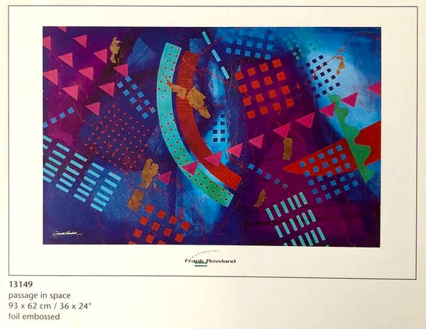 90er Jahre Kunstdruck Franklin Rowland	Passage in space 93 cm x 62 cm