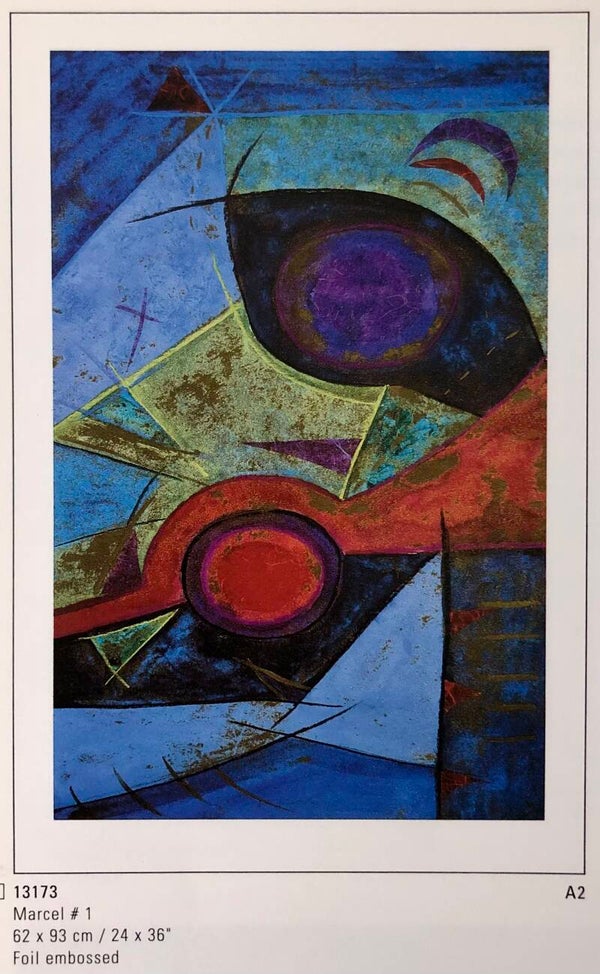 Verkerke Karen Schnell	Marcel Nr. 1 Goldfoliendruck Kunstdruck 93 x 62 cm Poster 90er Jahre