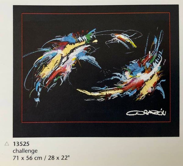 90er Jahre Kunstdruck Corazon Challenge 71 cm x 56 cm