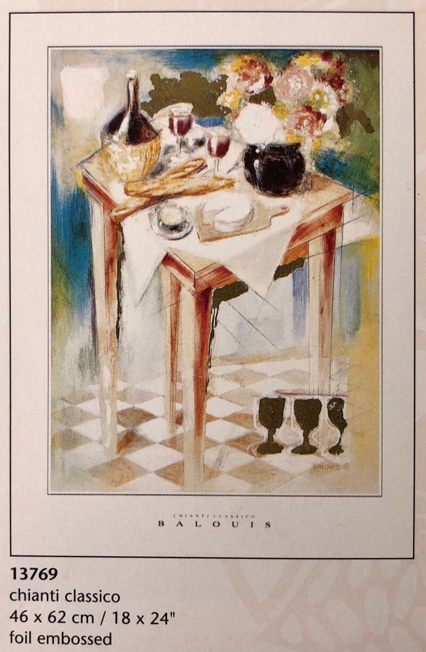 90er Jahre Kunstdruck Balouis	Chianti Classico 46 cm x 62 cm