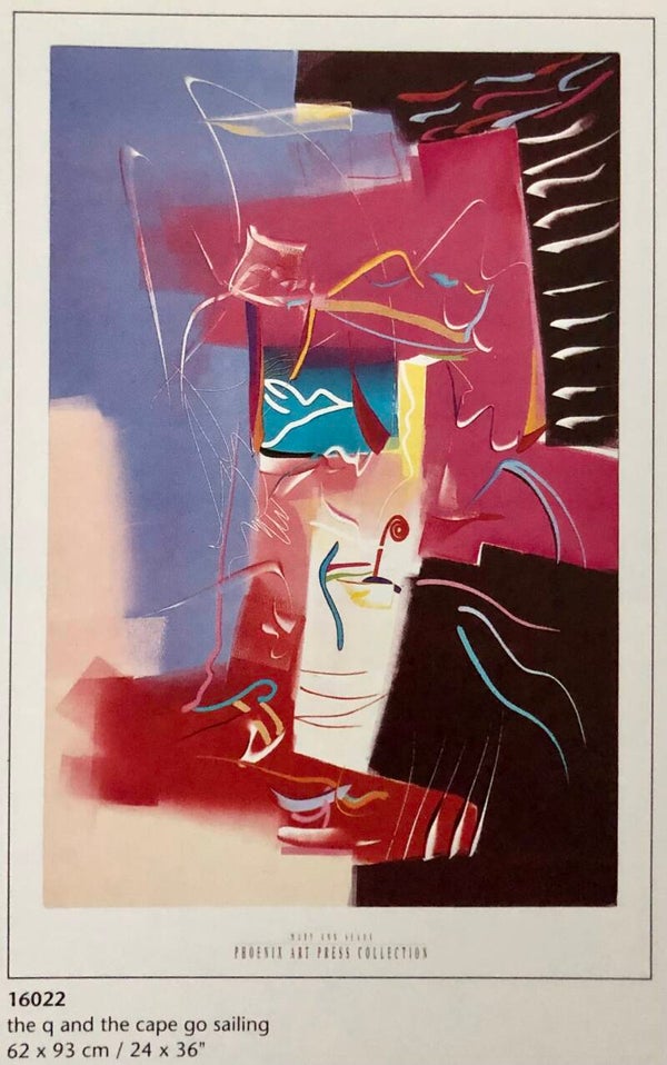 90er Jahre Mary Ann sears	The Q an the cape go sailing by 62 cm x 93 cm