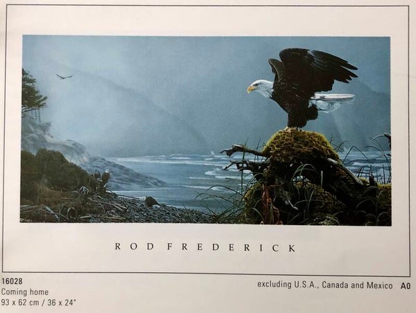 90er Jahre Kunstdruck Rod Frederick	Coming home  93 cm x 62 cm