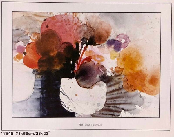 90er Jahre Kunstdruck Karl-Heinz Fichthorst	Watercolour 71 cm x 56 cm