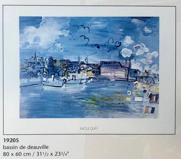 90er Jahre Poster Raoul Duffy	Basin de Deauville 80 cm x 60 cm Kunstdruck