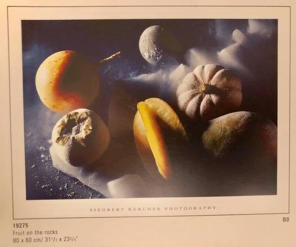 Verkerke Siegbert Kercher	Fruit on the rocks Photographie 80 x 60 cm Poster 90er Jahre Art