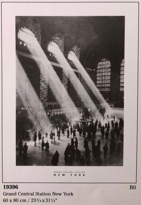 Verkerke Photography by Herbert	Grand Central Station New York Fotografie schwarz weiß  80 x 60 cm Poster 90er Jahre Art