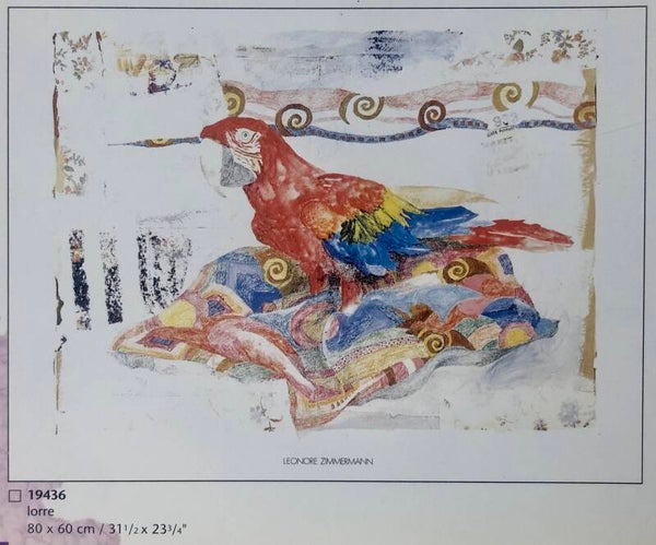 90er Jahre Poster Leonore Zimmermann Lorre 80 cm x 60 cm Kunstdruck Papagei