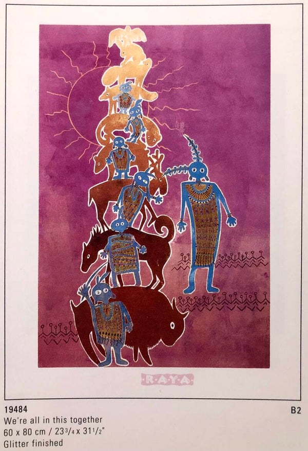 Verkerke Raya- Arts alive	We´re all in this together Goldfoliendruck 80 x 60 cm Poster 90er Jahre Art