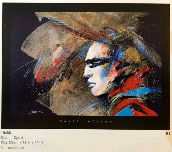Verkerke David Jackson	Distant spirit Kunstdruck 80 x 60 cm Poster 90er Jahre Art Goldfoliendruck