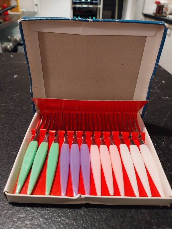 Little Forks Bowlespieße Gäbelchen 60er 70er vintage pastell