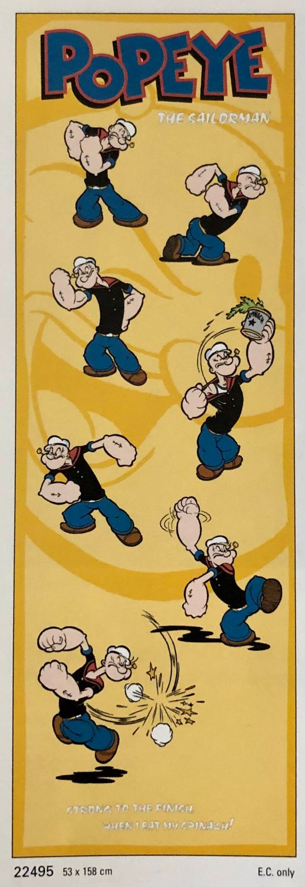 Verkerke King features	Popeye – King features 53 cm x 158 cm Türposter Penant Poster Weihnachtsgeschenk