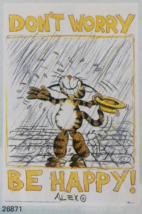 90er Jahre Poster Alex	Tiger Don`t worry, be happy Maxi 62 cm x 93 cm