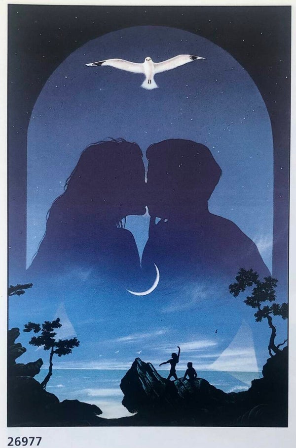 90er Jahre Poster Norbert Lösche	Couple with dove Maxi 62 cm x 93 cm