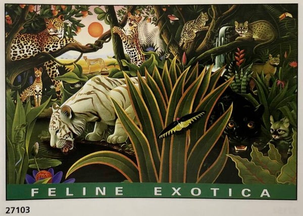 90er Jahre Poster Robert Giusti	Feline Exotica Dschungel Maxi 62 cm x 93 cm Verkerke