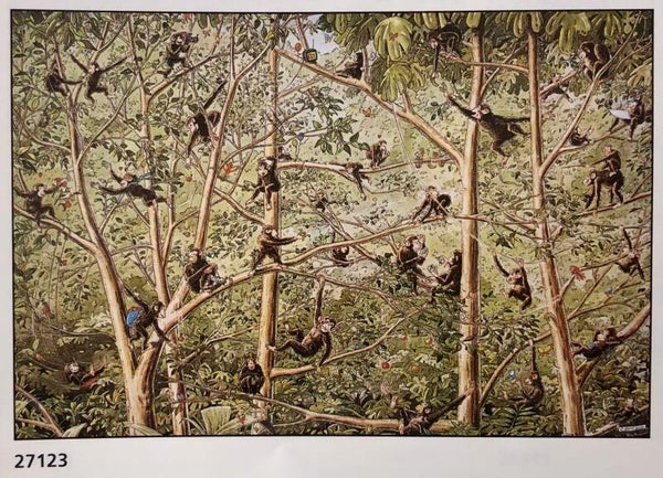 90er Jahre Poster Henk Lilian den Breems	Monkeys just wanna have fun Affen Dschungel  Maxi 62 cm x 93 cm Verkerke