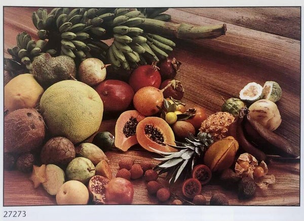 90er Jahre Poster Mayer la Scanff	Still the fruit Obstkorb Obst Maxi 62 cm x 93 cm