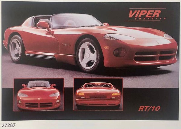 90er Jahre Poster Studio Zumbrunn	Crysler Viper RT10 Maxi 62 cm x 93 cm