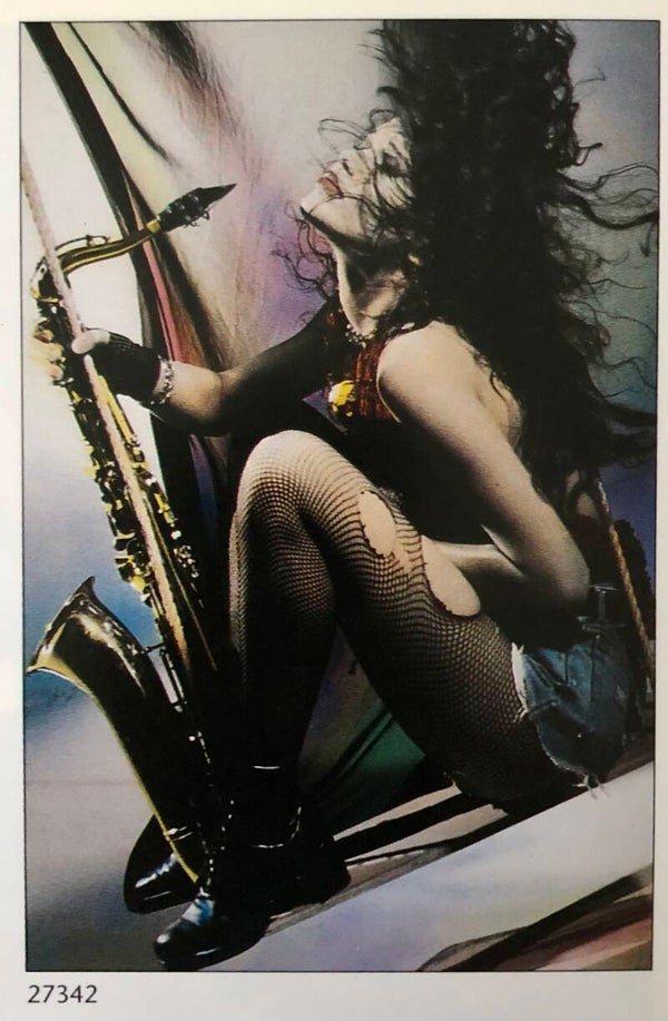 90er Jahre Badoo	Swing me Saxophon sexy Maxiposter Maxi 62 cm x 93 cm