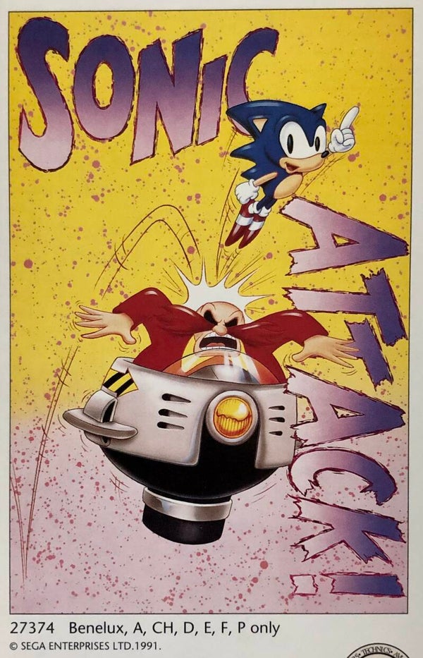 90er Jahre Sega enterprises	Sonic the hedgehoc Maxiposter Maxi 62 cm x 93 cm