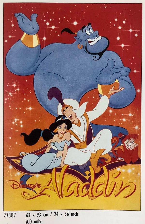 90er Jahre Poster Walt Disney	Aladdin Maxi 62 cm x 93 cm Verkerke