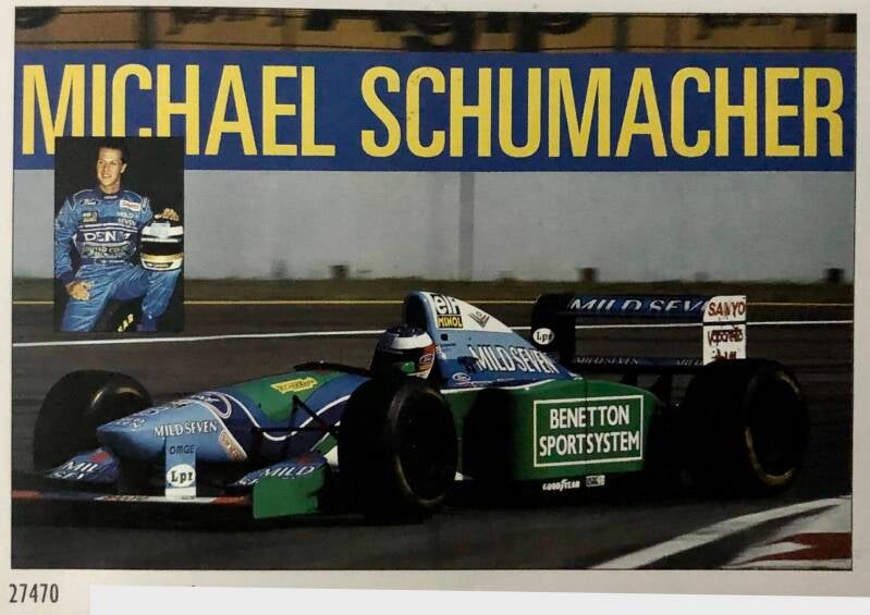 90er Jahre Poster Sporting Pictures	Michael Schumacher Maxi 62 cm x 93 cm Verkerke B-Ware: leicht gedrückt