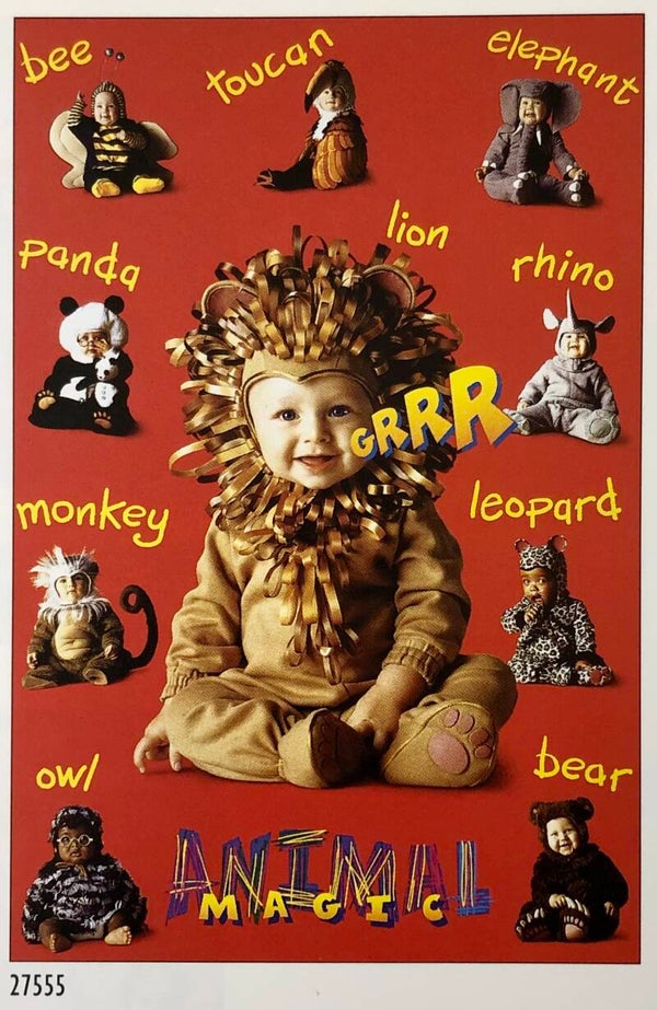90er Jahre Poster Tom Arma	Animal Magic Baby verkleidet Tier  Maxiposter Maxi 62 cm x 93 cm