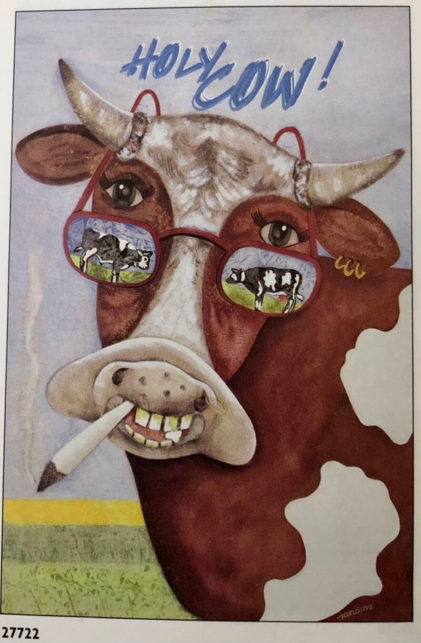 90er Jahre Poster Jan Sonnemans Kuh Zigarette Holy Cow Maxiposter Maxi 62 cm x 93 cm