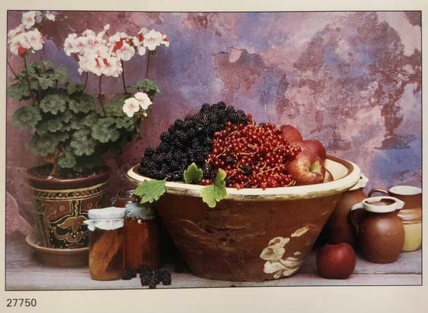 90er Jahre Poster Linda Burgess	Bowl of fruit Maxi 62 cm x 93 cm Verkerke