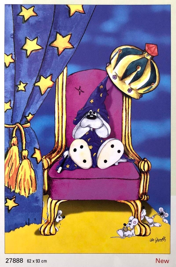 90er Jahre Poster Hüppe- Ute Groth	King magician Maxi 62 cm x 93 cm Verkerke