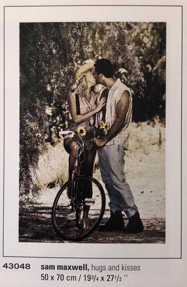 90er Jahre Poster Sam Maxwell	Hugs & Kisses Knutschen 70 cm x 50 cm Kunstdruck