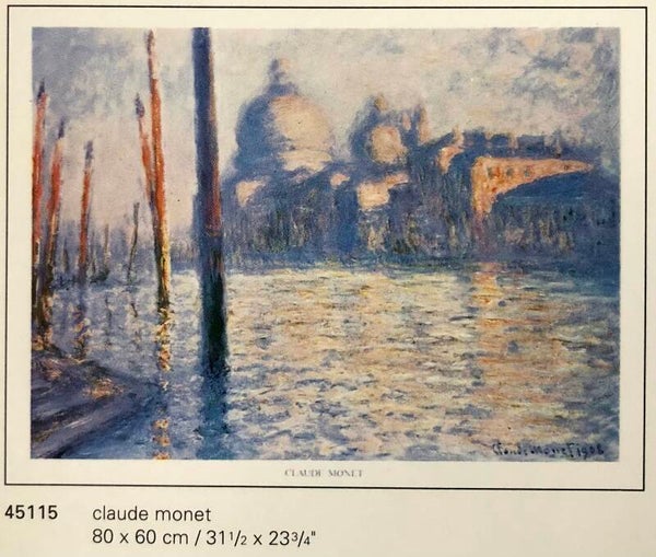 Verkerke Claude Monet	Santa Maria Della Salute et le grand canal   80 x 60 cm Poster 90er Jahre Art