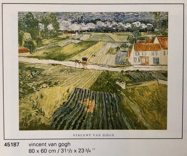 Verkerke Van Gogh	Paysage chez auvers  80 x 60 cm Poster 90er Jahre Art