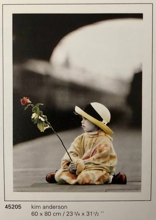 Verkerke Kim Anderson	Photo Kind schwarz weiß   80 x 60 cm Poster 90er Jahre Art