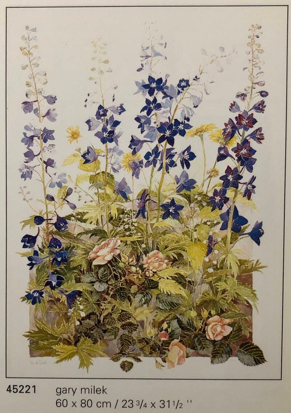 Verkerke Gerry Milek	Delphiniums and Roses  80 x 60 cm Poster 90er Jahre Art