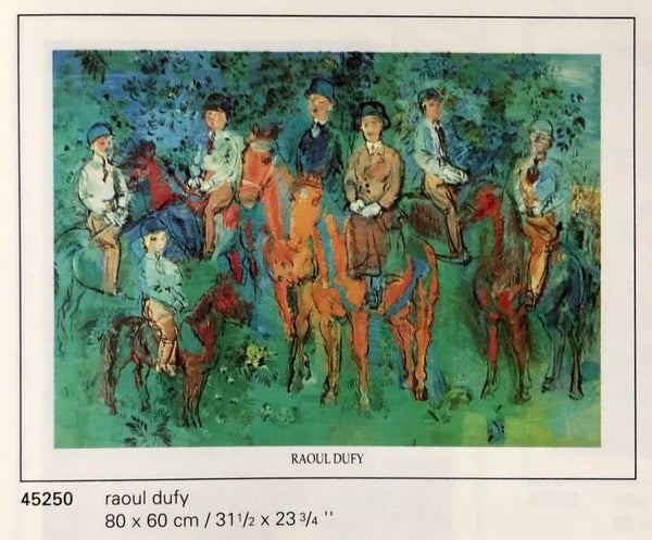 Verkerke Raoul Dufy	Les cavaliers sous bois 80 x 60 cm Poster 90er Jahre Art